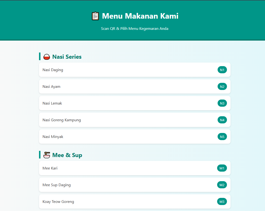 AS Restaurant – Landing Page Menu Digital Interaktif untuk Pelanggan